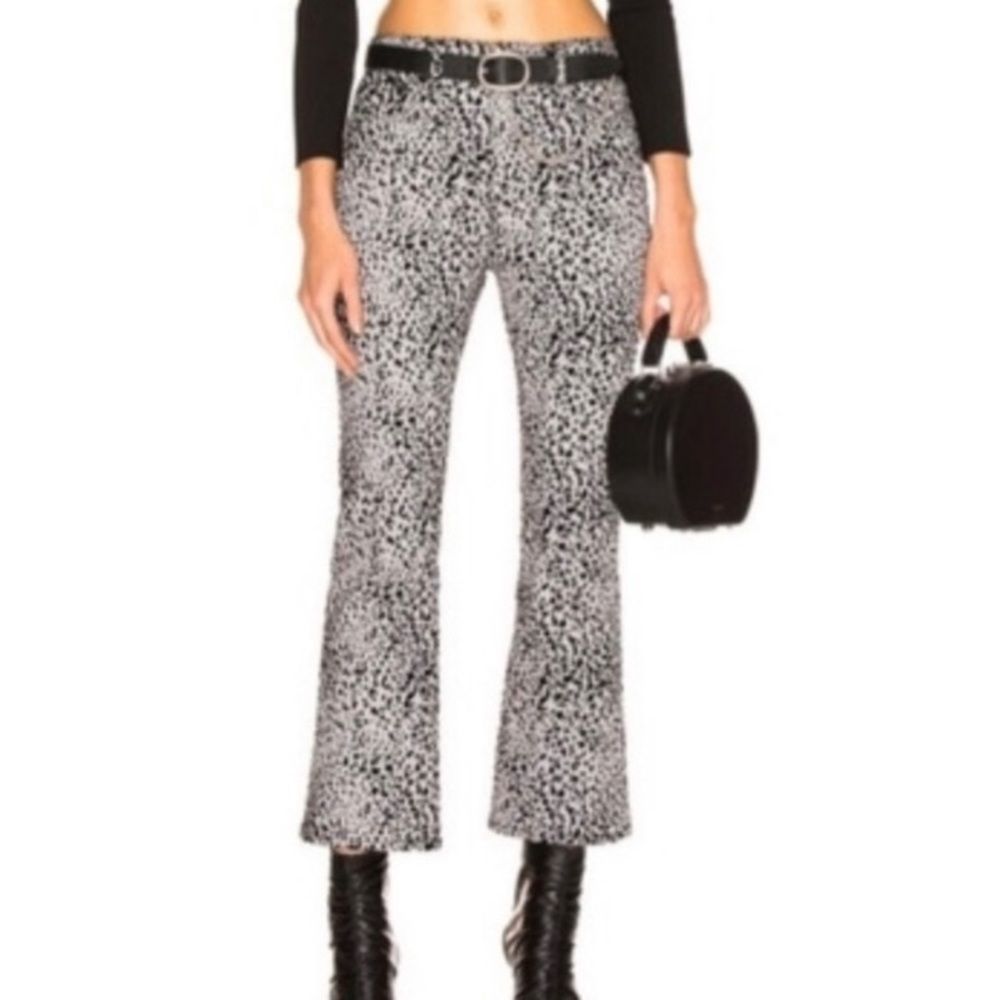 #308 Rag & Bone Hana Velvet Print Cheetah Jeans - image 1